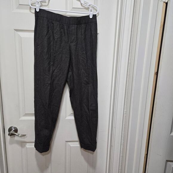 Club monaco pants womens size 4 gray pullon stretch elastic waist wool - Picture 6 of 9